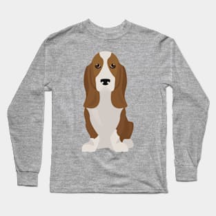 Basset Dog Sitting Long Sleeve T-Shirt